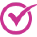 Pink check mark in a circle