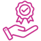 Certification symbol with checkmark