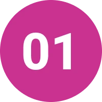 Pink circle displaying number 01