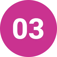 Number 03 in pink circle