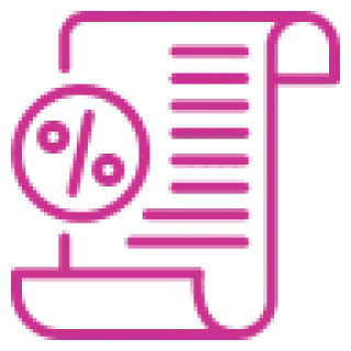 Tax or invoice icon illustration
